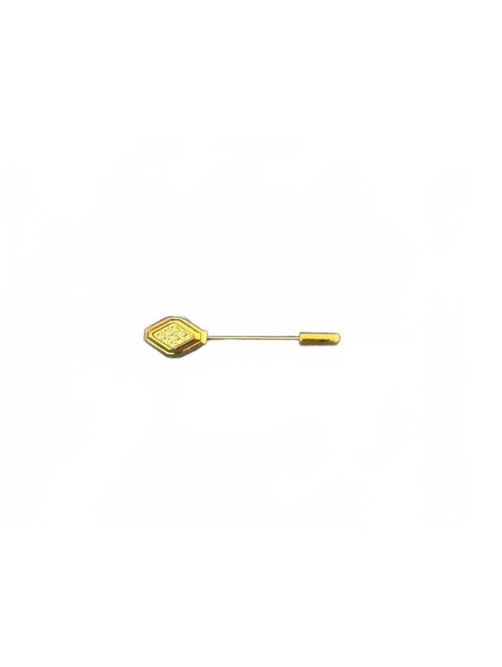 Vintage Avon Gold Toned Hat Pin w/ Rhinestones 0.5" x 0.75" - 2" Long